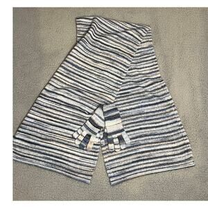 AQUA knit scarf and glove set